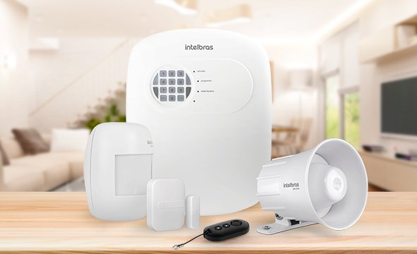 Central de alarme residencial com teclado