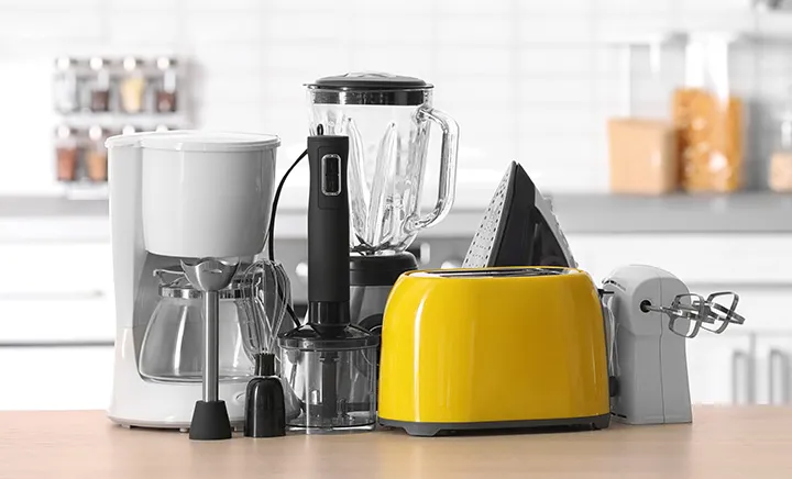 Cozinha moderna com um frigorífico inteligente